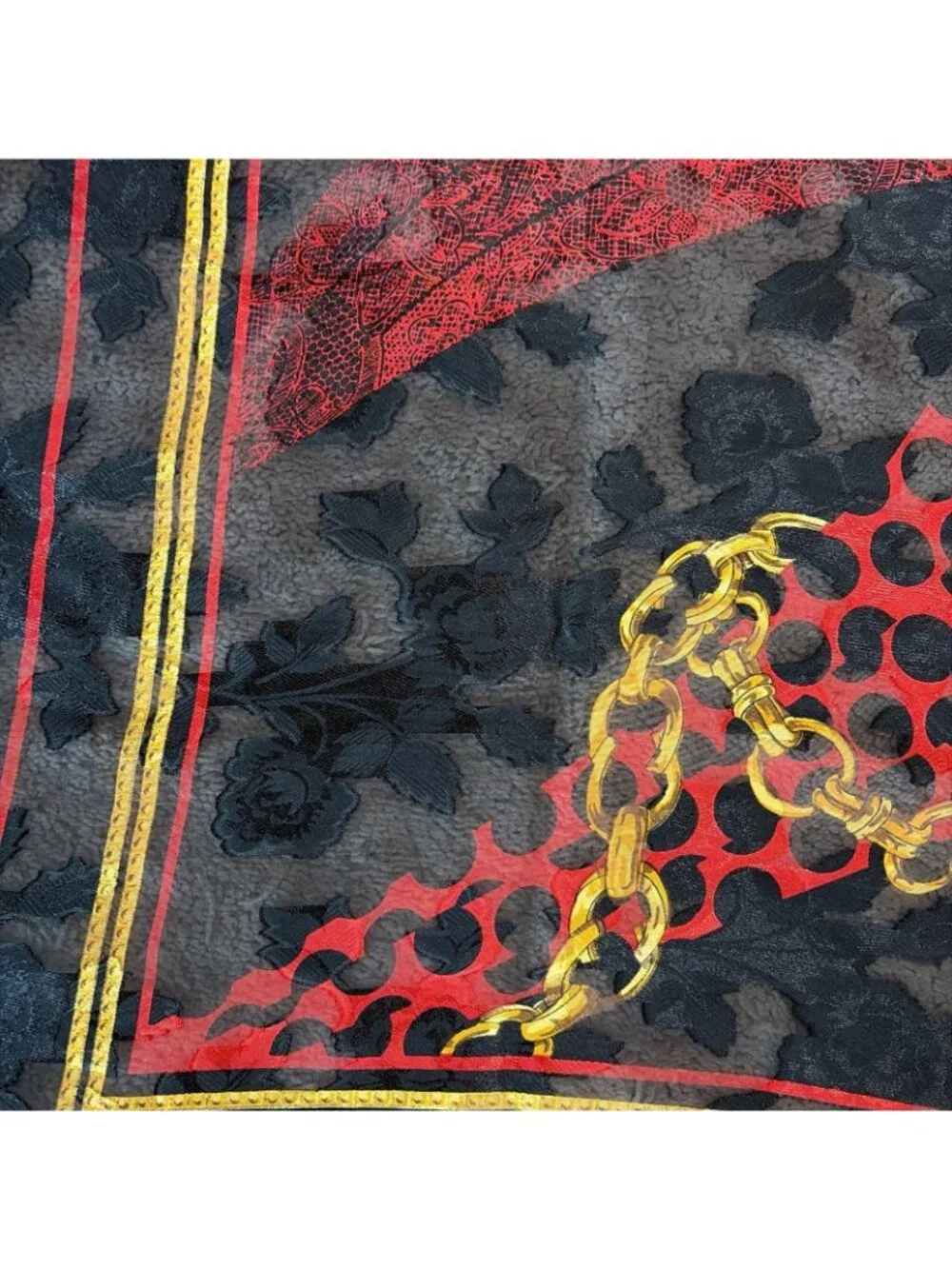 Vintage Chain Print Scarf Wrap 40X40